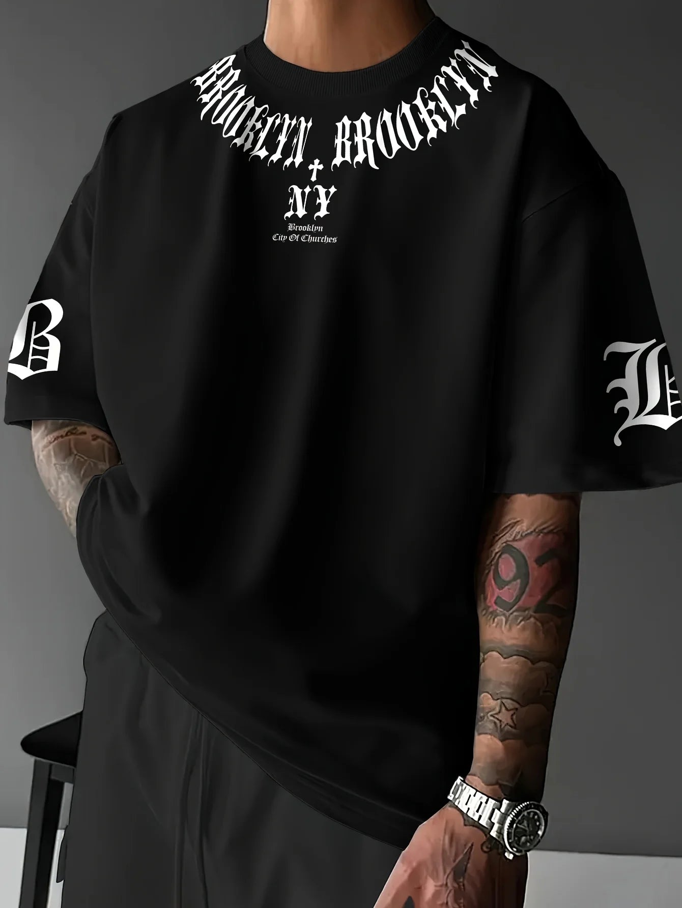 Taboga Lifestyle Brooklyn Oversized Graphic Tee, streetwear essential front view