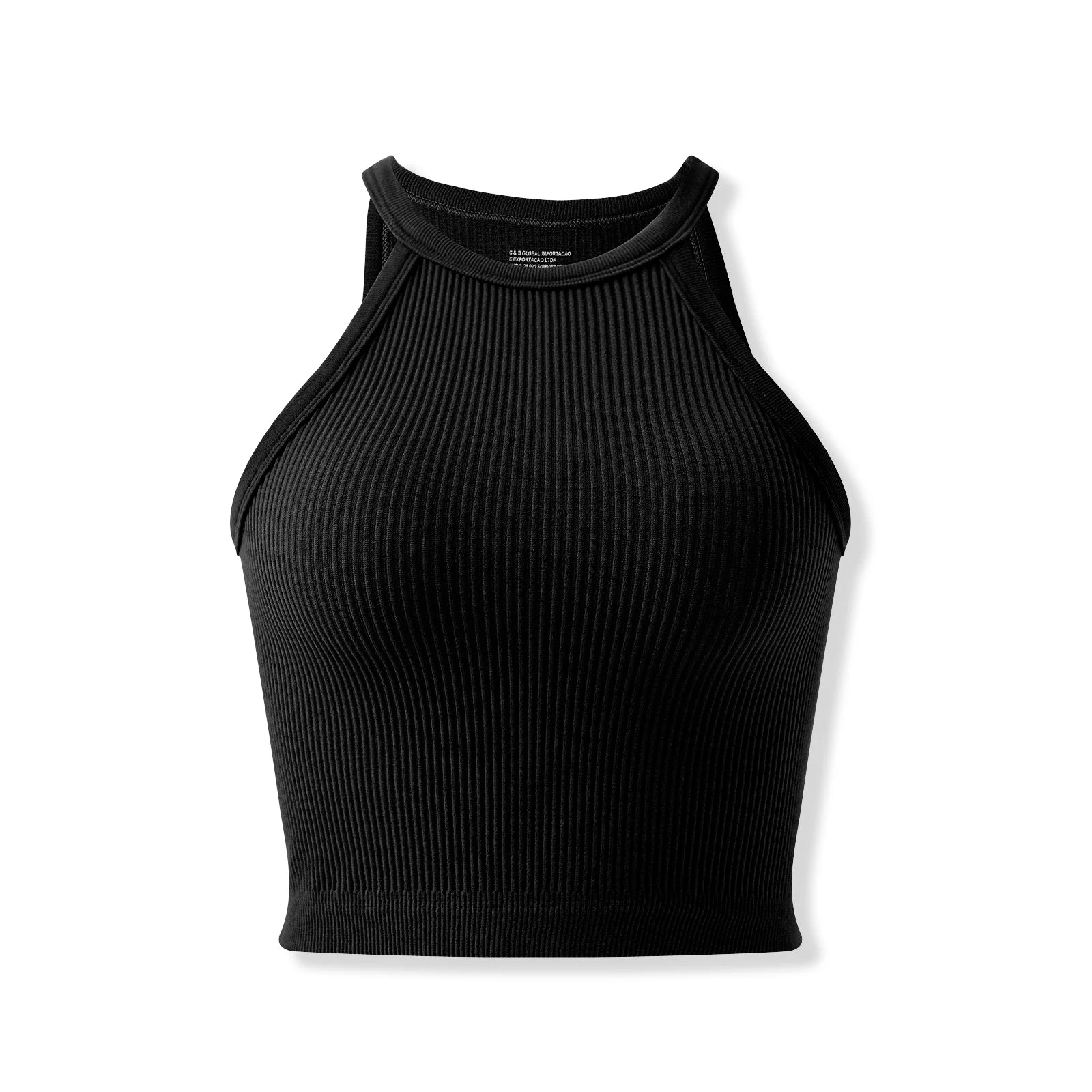 Women's Ribbed High-Neck Crop Top Taboga Lifestyle, burgundy color