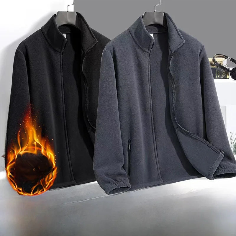 Men's Fleece High-Collar Jacket Taboga Lifestyle, high collar detail