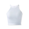 Women's Ribbed High-Neck Crop Top Taboga Lifestyle, black color