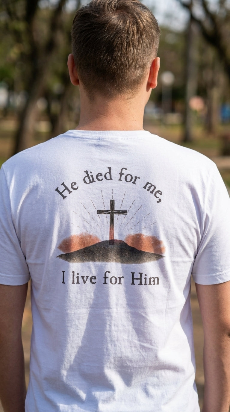 Faith Tee Taboga Lifestyle, print detail close-up