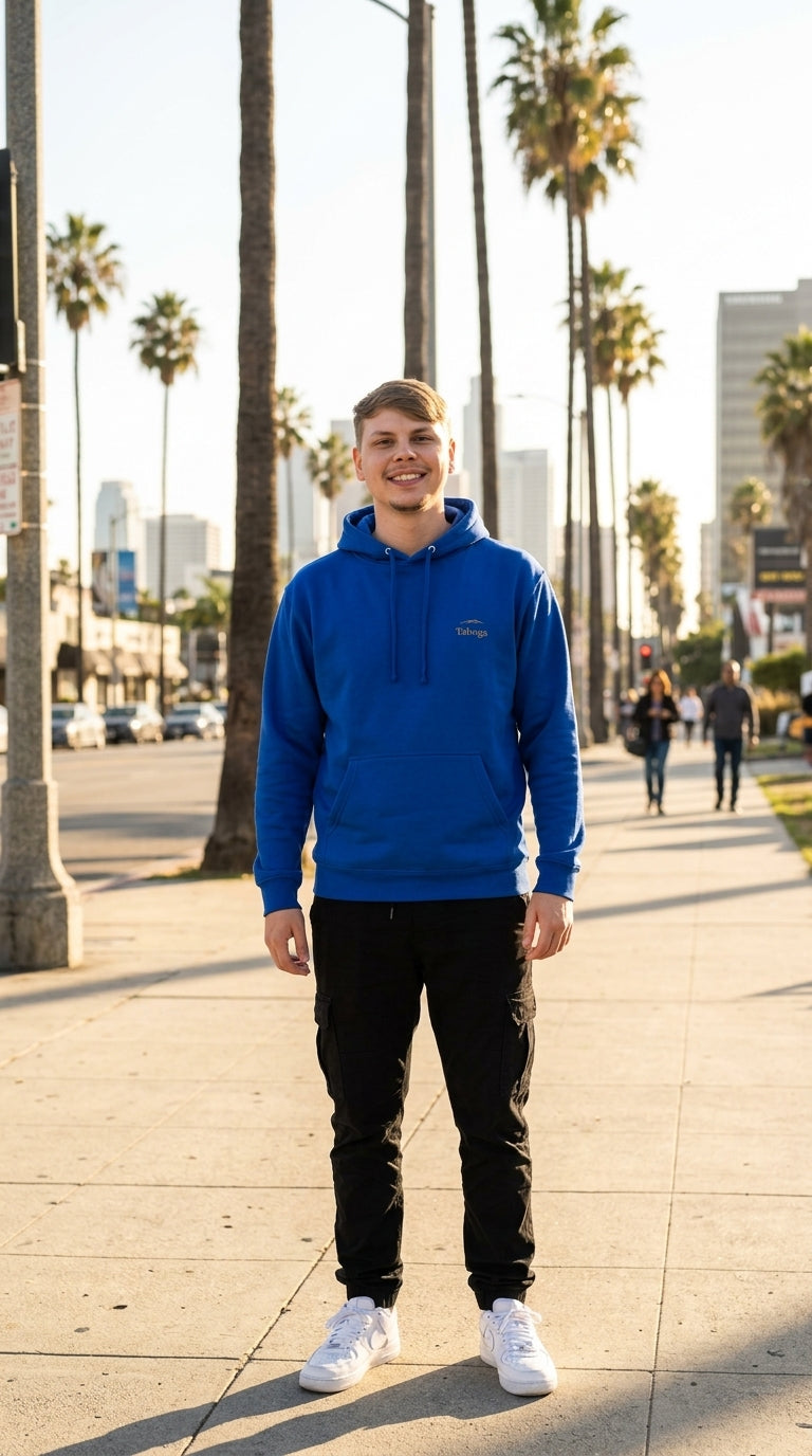 Taboga Midnight Hoodie lifestyle photo, street style
