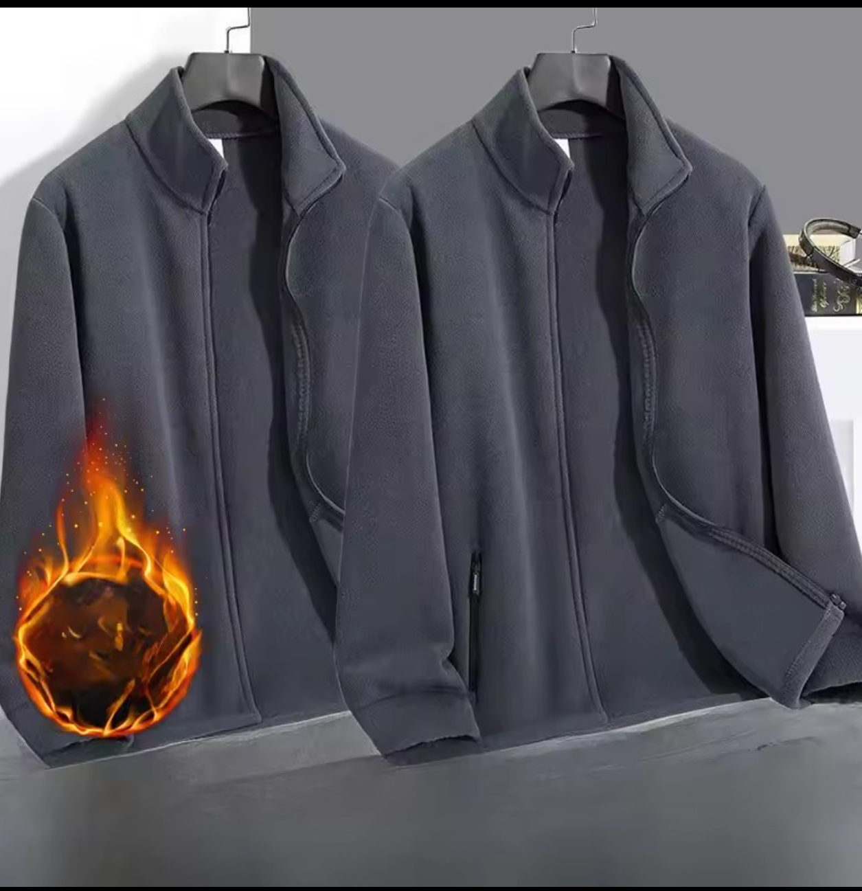Men's Fleece High-Collar Jacket — Taboga Lifestyle